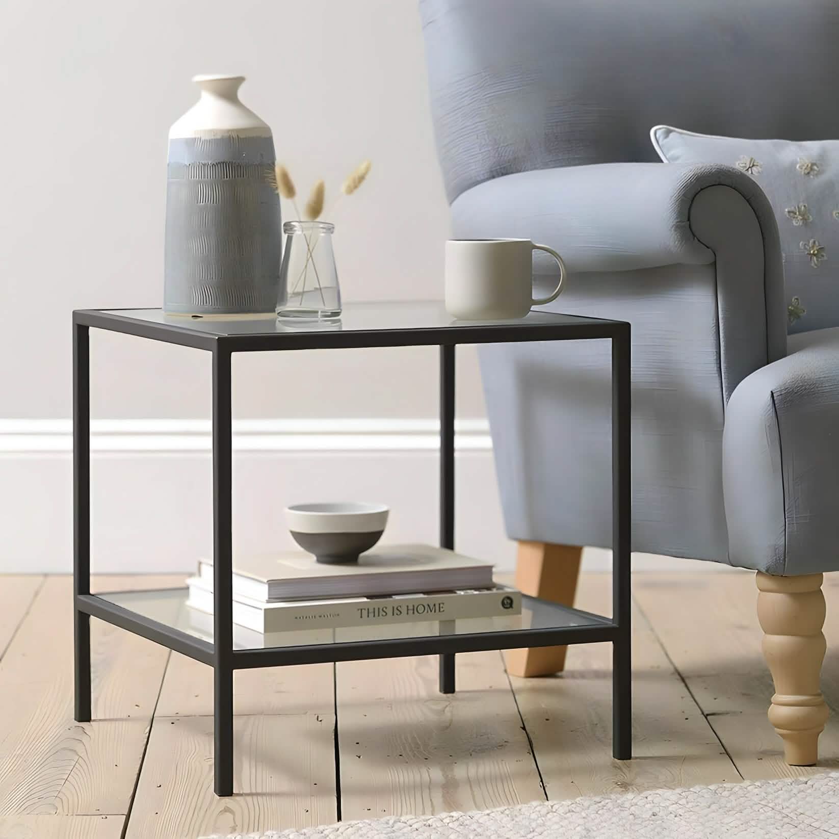 NArt195 - ترابيزة جانبية زجاج