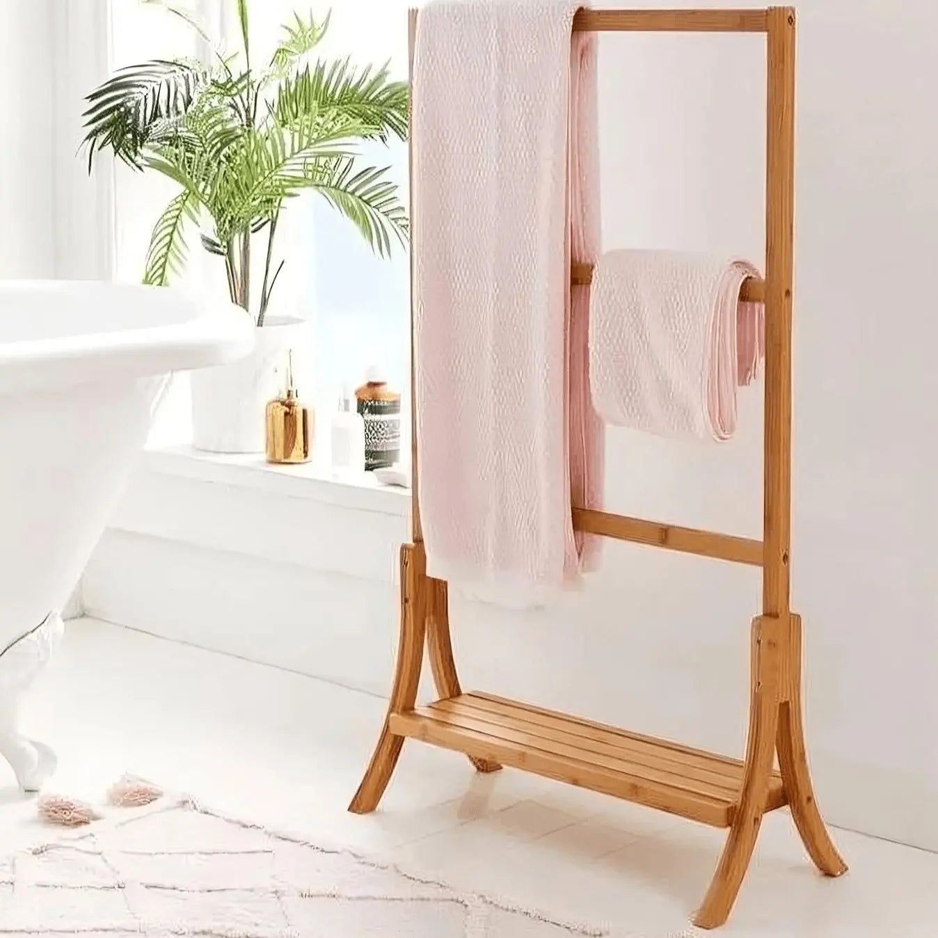 علاقة بأرفف خشب زان 35*75*120 سم - ROD132 - Homix