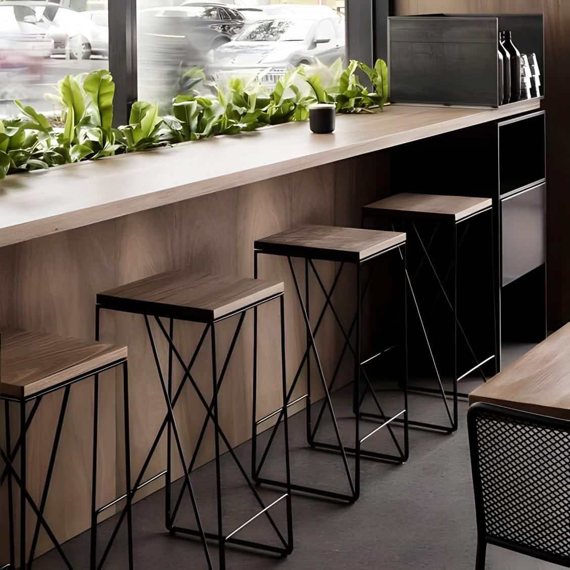 NArt257 - كرسي بار معدن