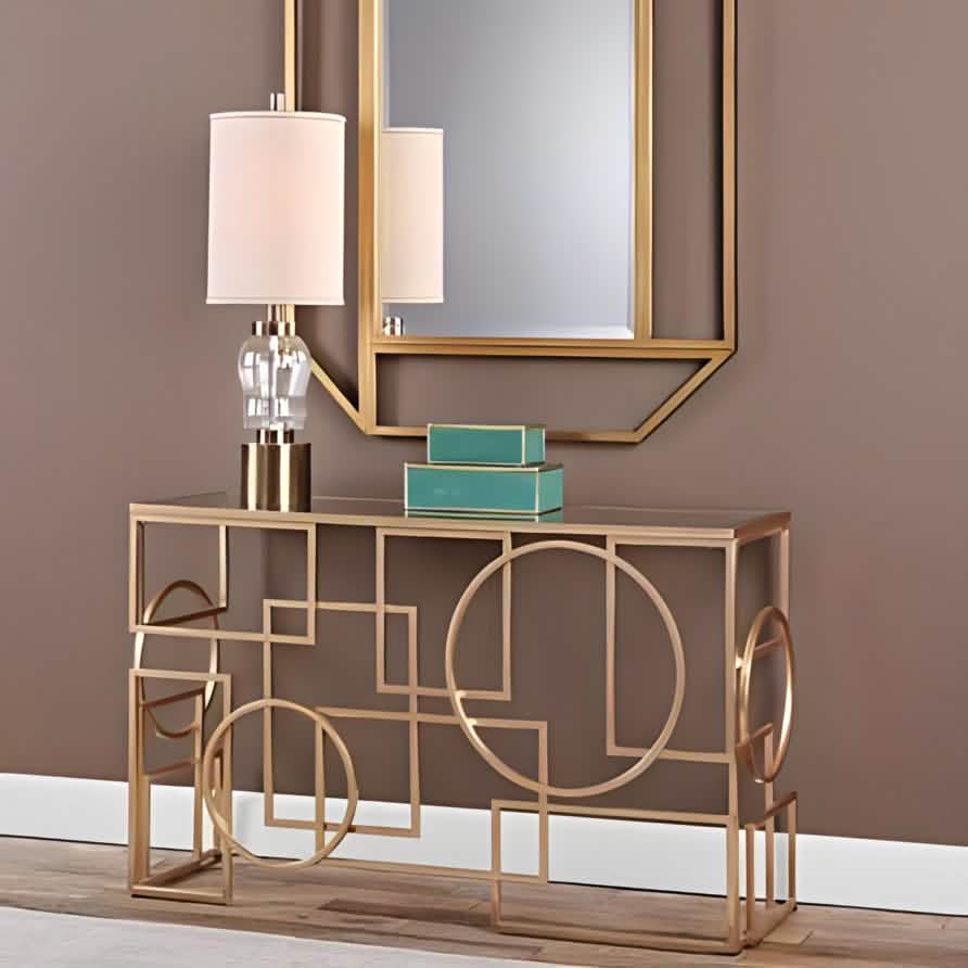 NArt136- Glass Top Console