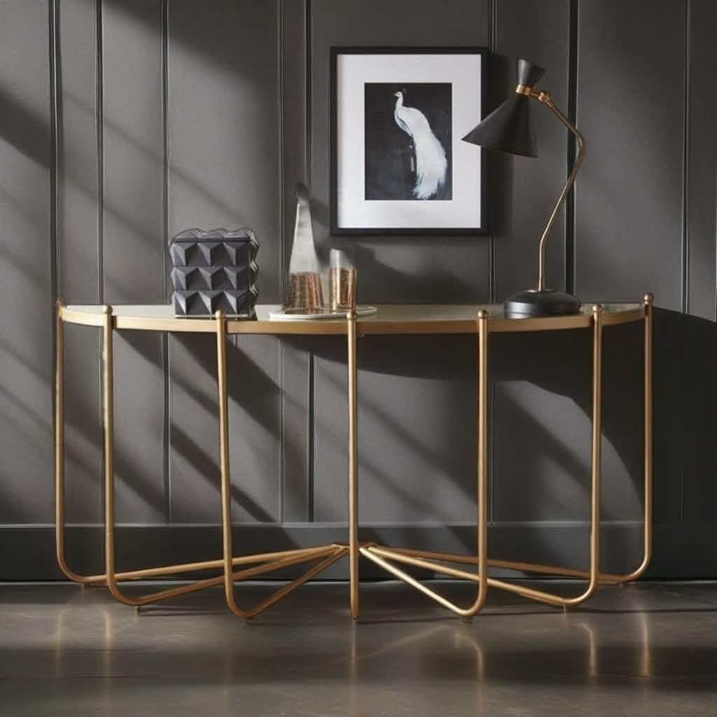 NArt137 - Glass Top Console