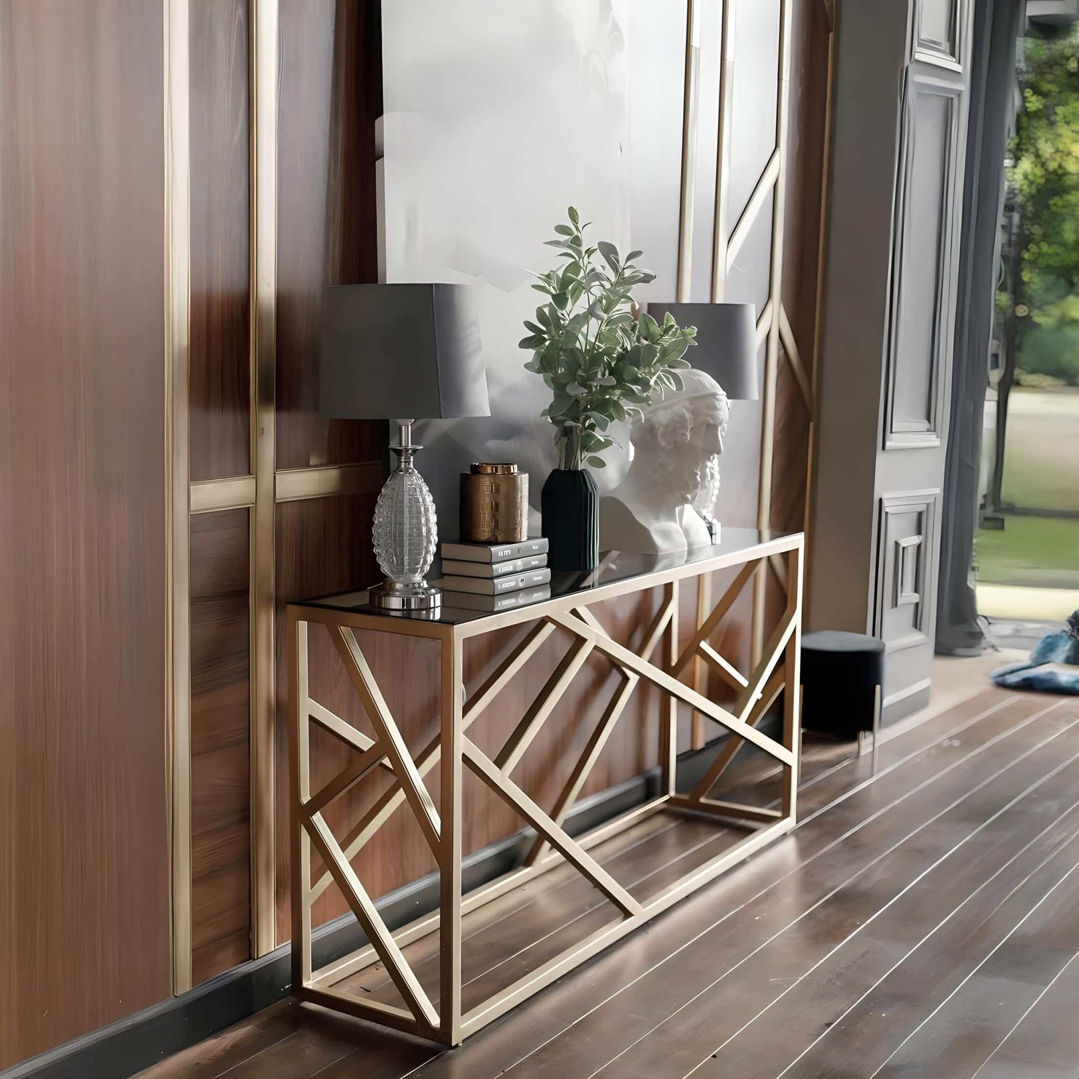 NArt139 - Glass Top Console