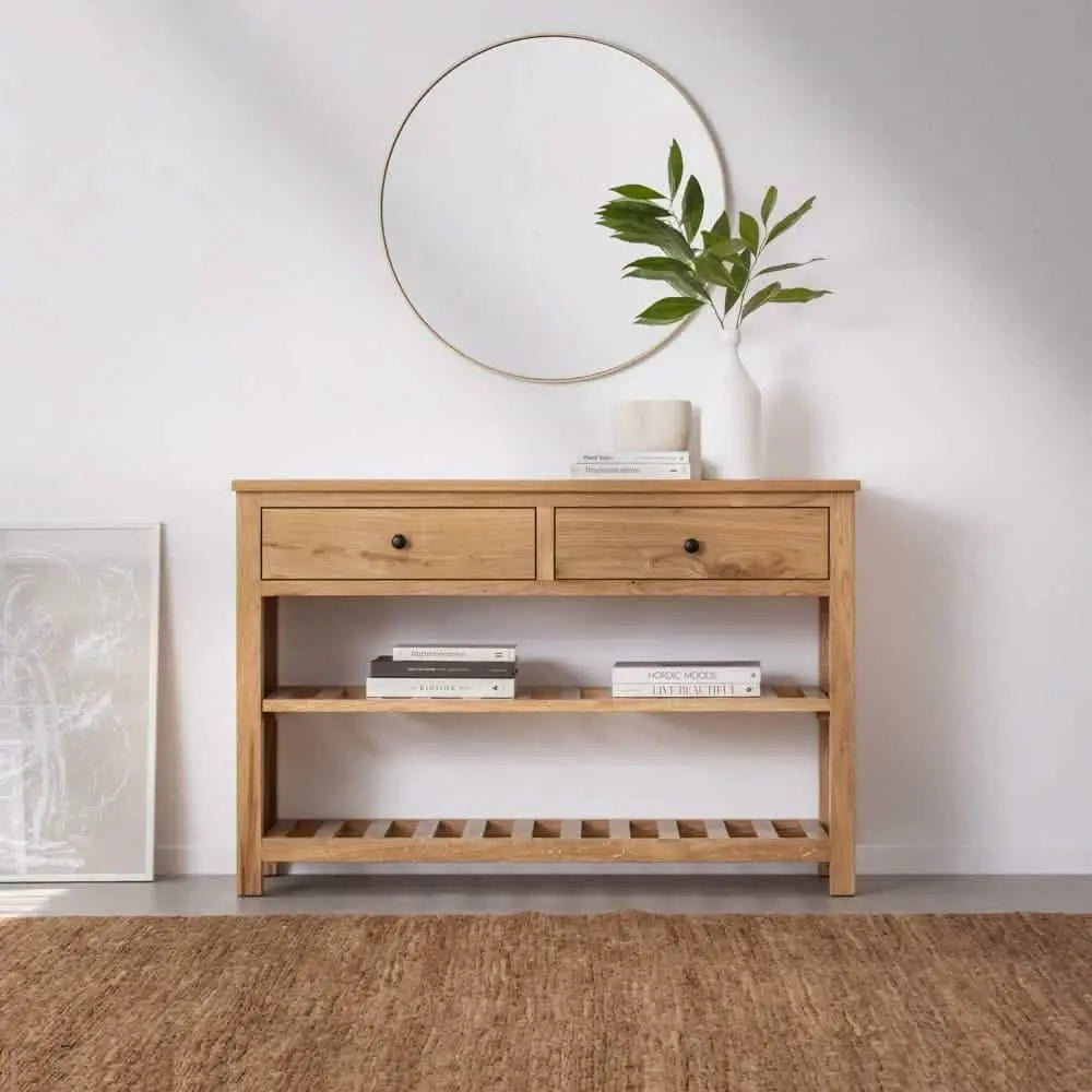 تسوق الأن من هومكس كونسول مع مرايا خشب سويد طبيعي - ROD215 بأفضل سعر وأفضل جودة