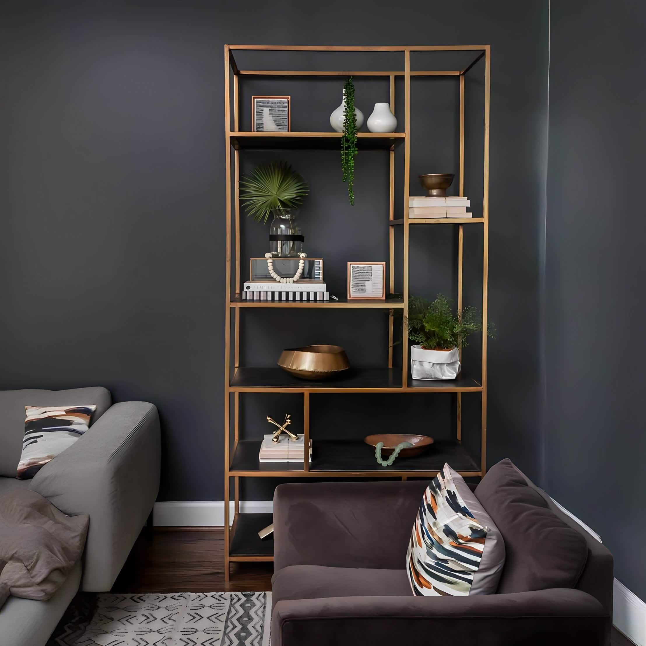 NArt152 - وحدة أرفف معدن و خشب