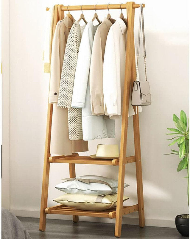 استاند ملابس خشب طبيعي