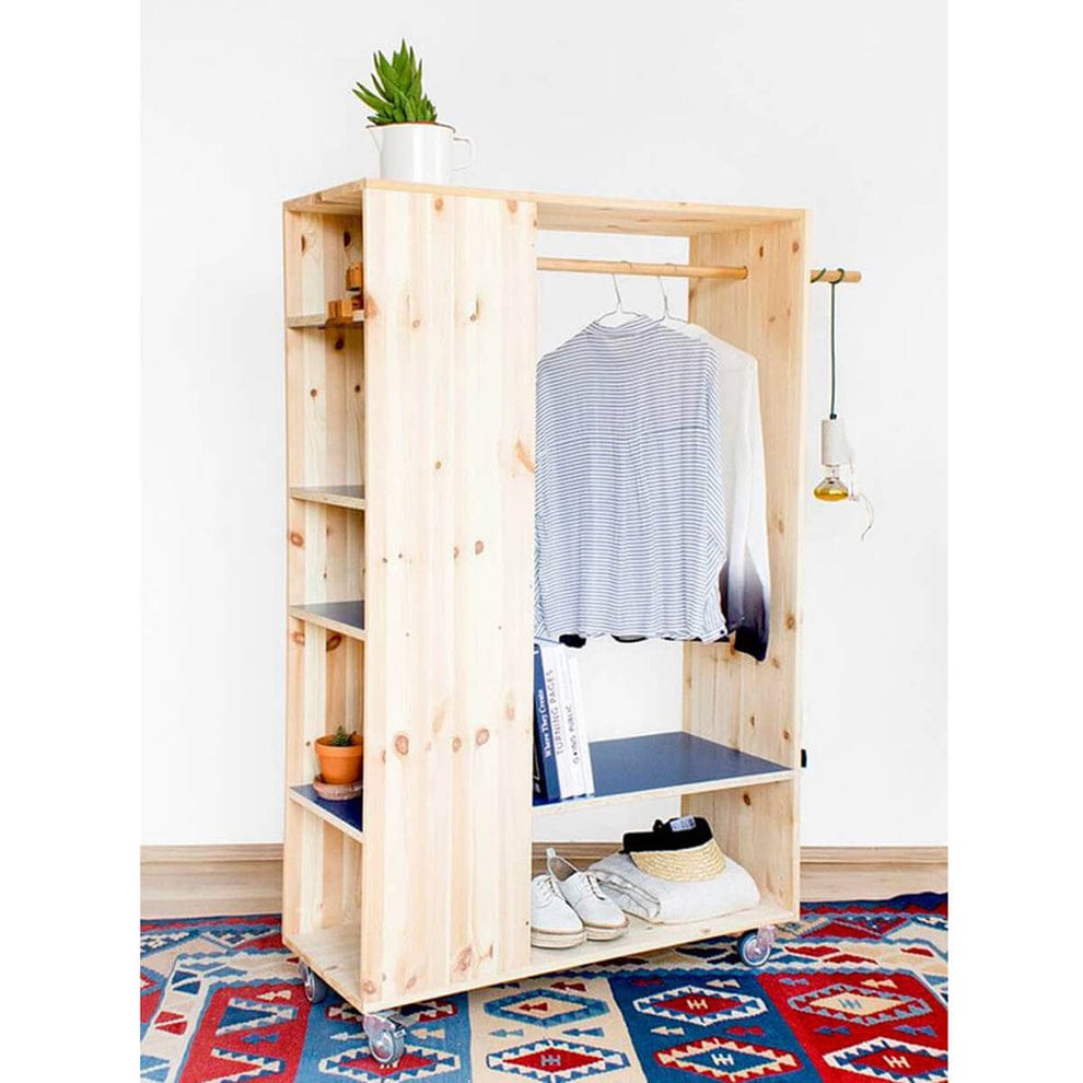 استاند ملابس خشب طبيعي