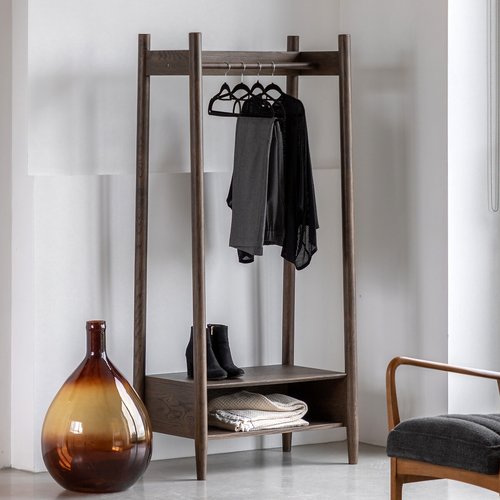 استاند ملابس خشب طبيعي