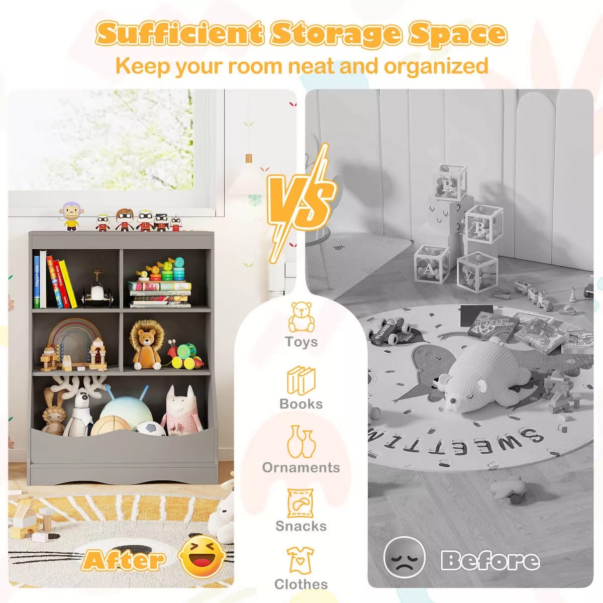 Children's room organizing unit