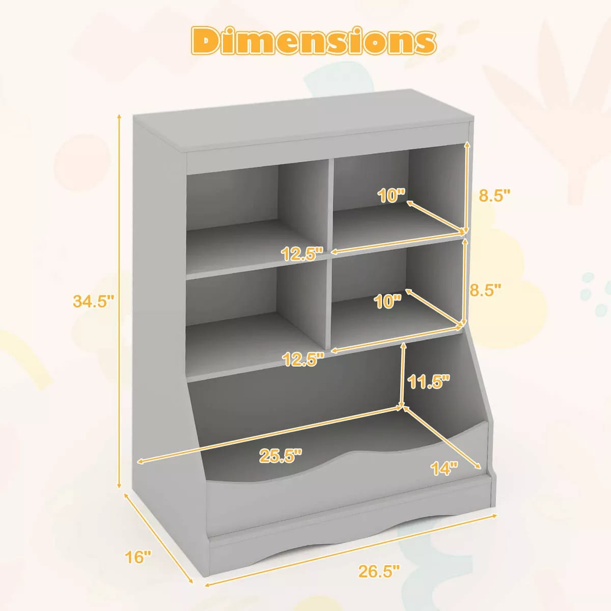 Children's room organizing unit