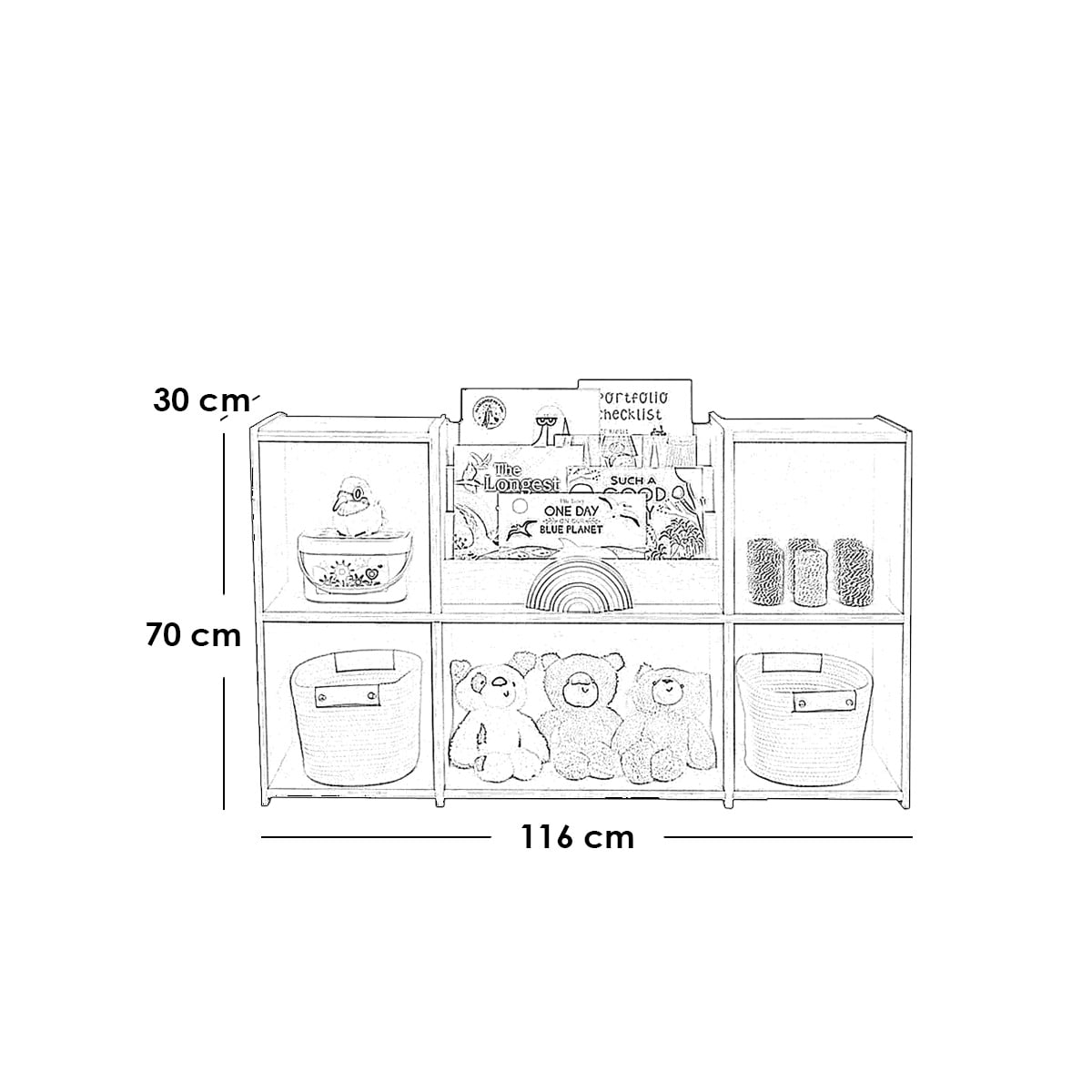 Children's room organizing unit