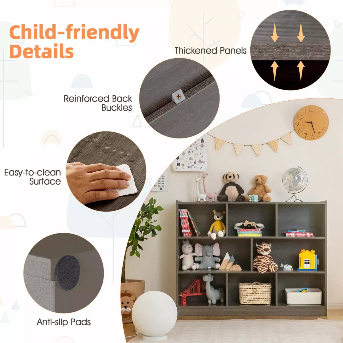 Children's room organizing unit