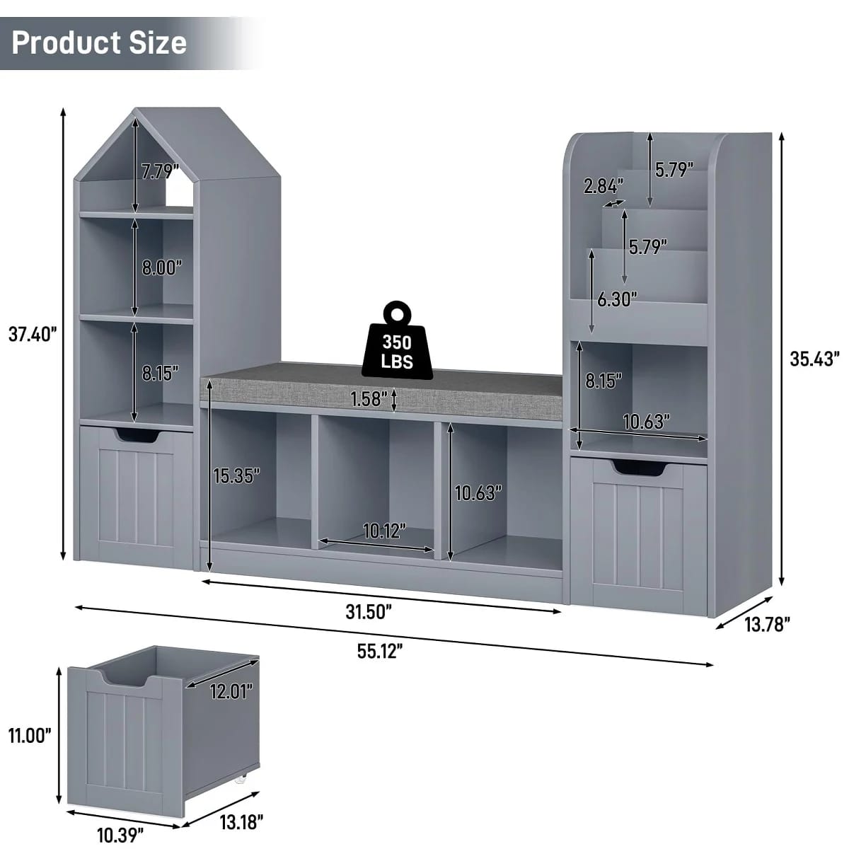 Children's room organizing unit