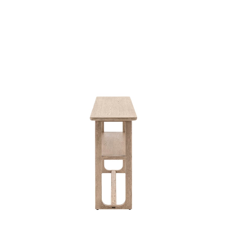 Natural Swedish wood console with mirror