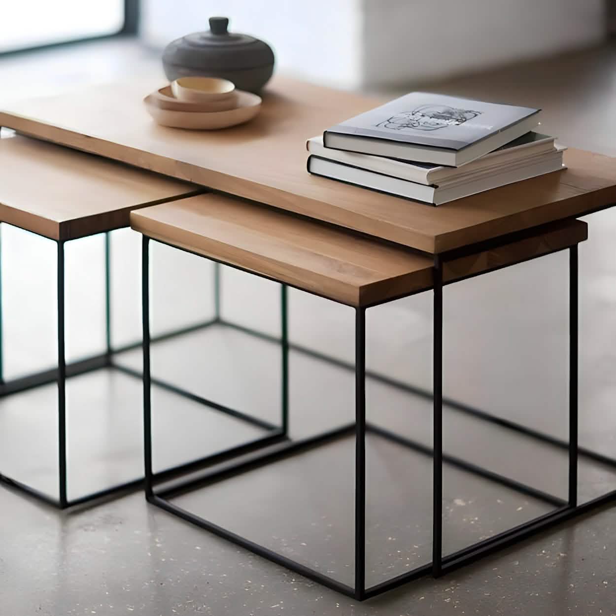 NArt184 - ترابيزة جانبية ام دي اف