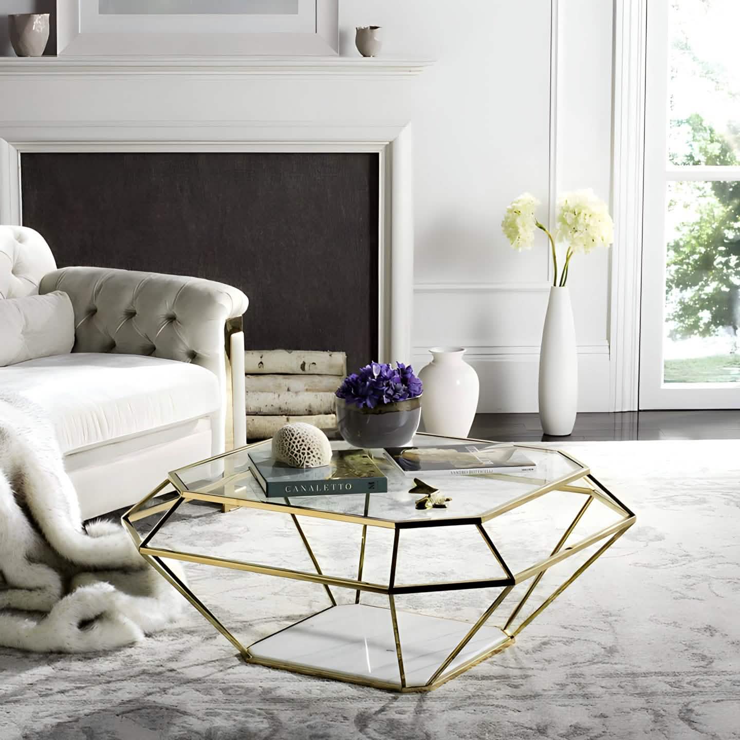 NArt203 - ترابيزة قهوة زجاج