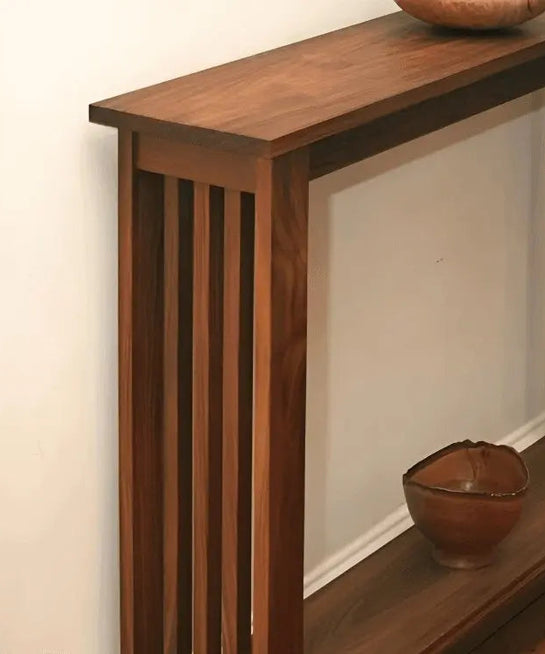 كونسول خشب سويد طبيعي 100*25*95 سم - ROD217 - Homix