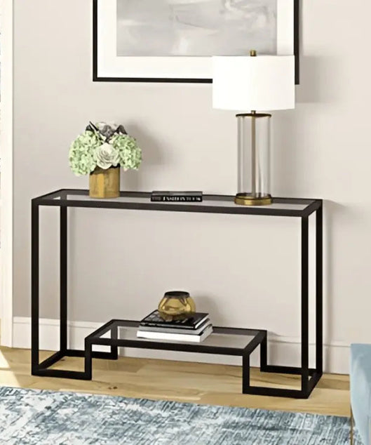 NArt125 - كونسول معدن بسطح زجاج