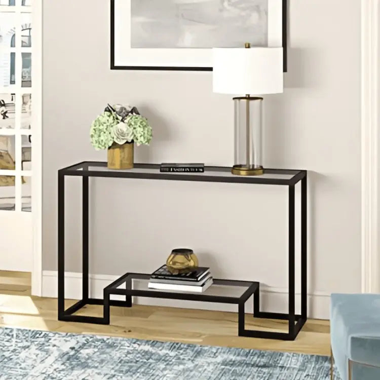 NArt125 - كونسول معدن بسطح زجاج