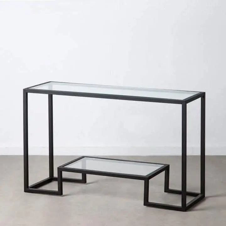 NArt125 - كونسول معدن بسطح زجاج