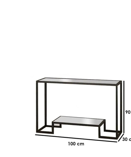 NArt125 - كونسول معدن بسطح زجاج