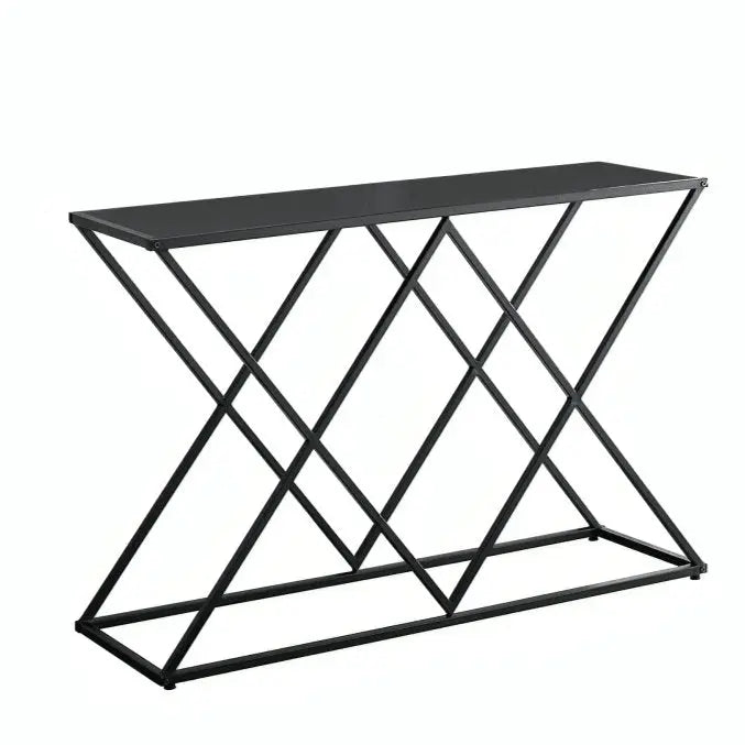 NArt108 - كونسول معدن بسطح خشب