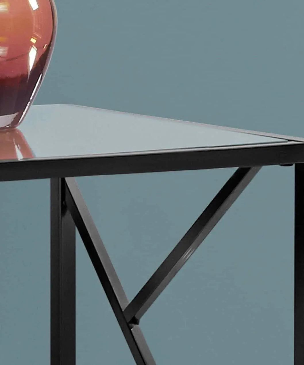 NArt101 - كونسول معدن بسطح زجاج