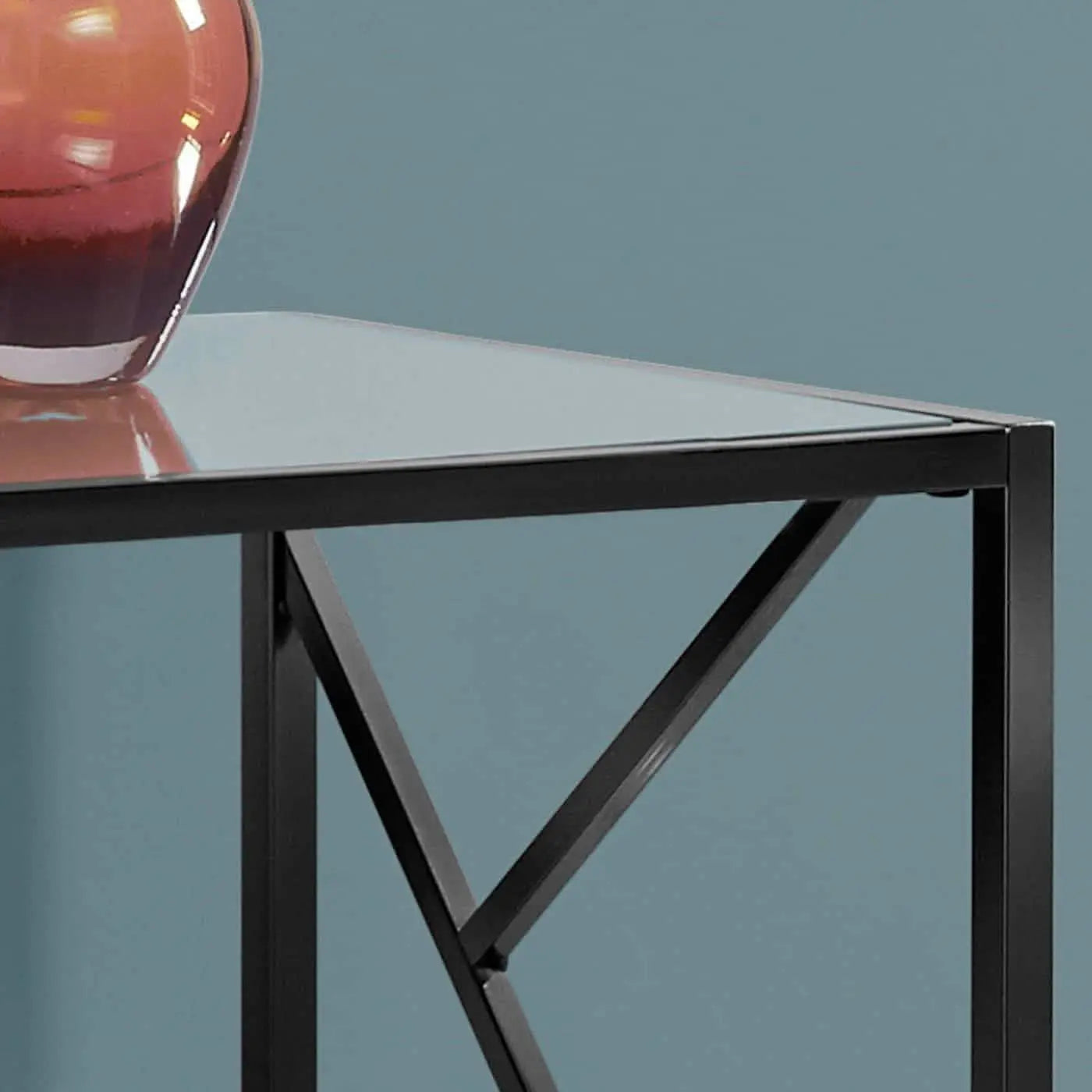 NArt101 - كونسول معدن بسطح زجاج