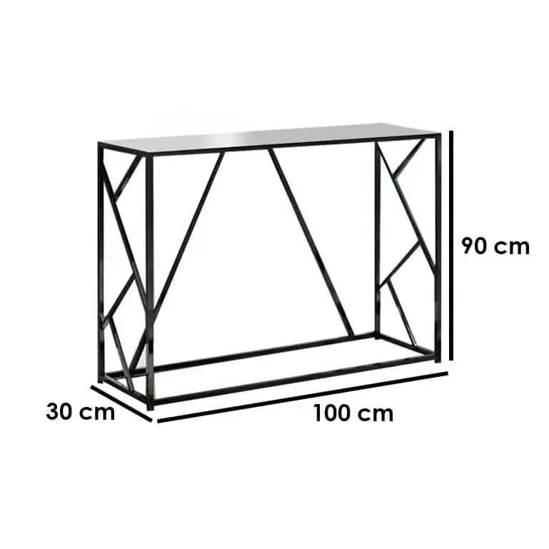 NArt101 - كونسول معدن بسطح زجاج