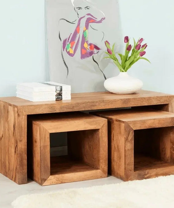 ترابيزات قهوة خشب كونتر 100*40*50 سم - ROD89 - Homix