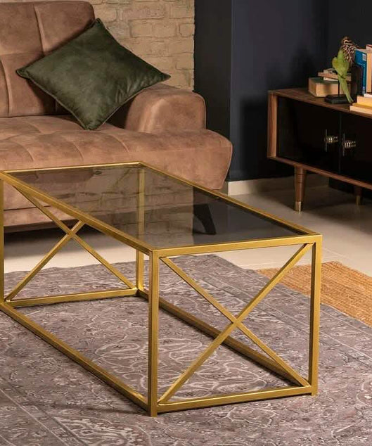 NArt118 - ترابيزة قهوة بسطح زجاج