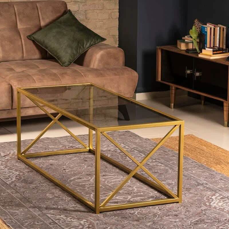 NArt118 - ترابيزة قهوة بسطح زجاج