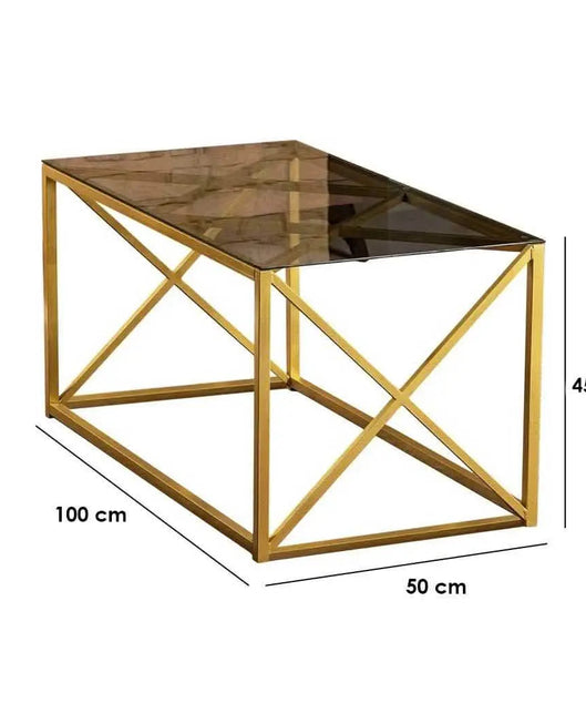 NArt118 - ترابيزة قهوة بسطح زجاج