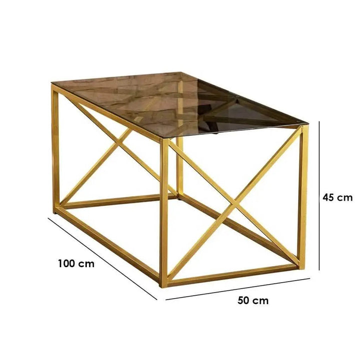 NArt118 - Coffee table with glass top