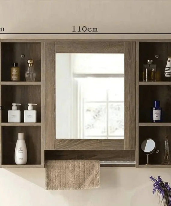 مرايا حمام مزودة بأرفف تخزين 110*14*70 سم - ROD28 - Homix