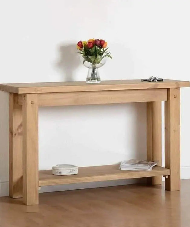 كونسول خشب سويد طبيعي 110*29*80 سم - ROD199 - Homix