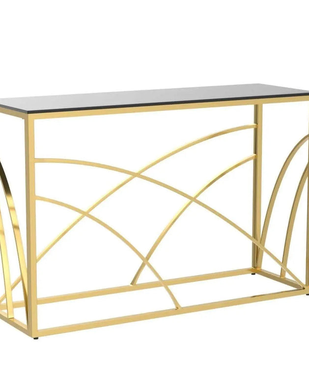 NArt40 - Metal console with glass top