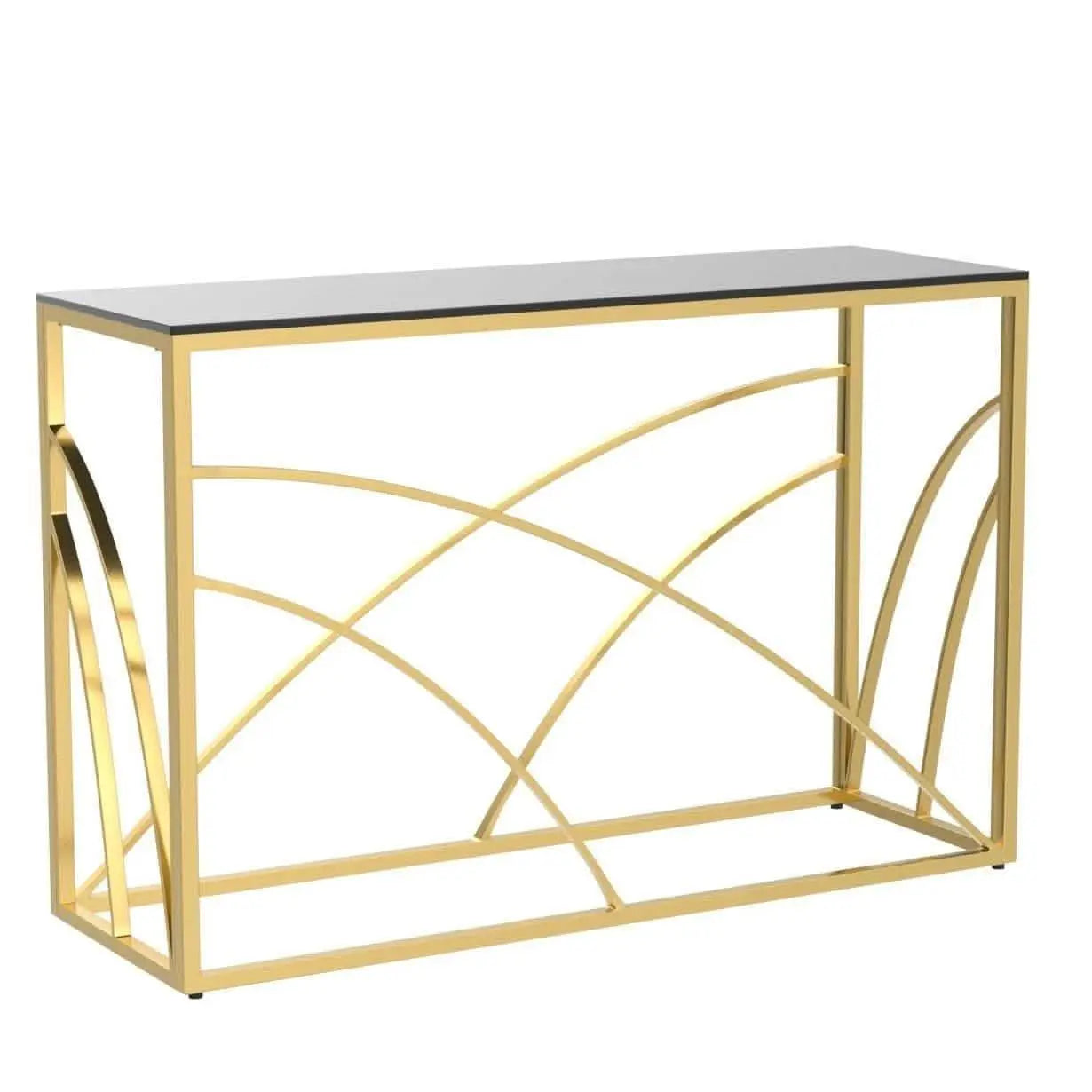 NArt40 - Metal console with glass top