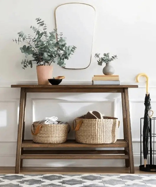 كونسول خشب سويد طبيعي 110*35*95 سم - ROD204 - Homix