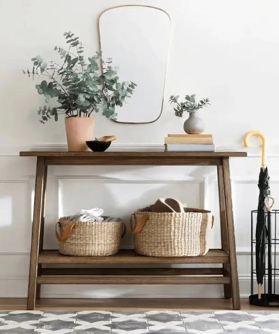 كونسول خشب سويد طبيعي 110*35*95 سم - ROD204 - Homix