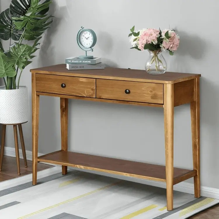 كونسول خشب سويد طبيعي 115*35*85 سم - ROD200 - Homix