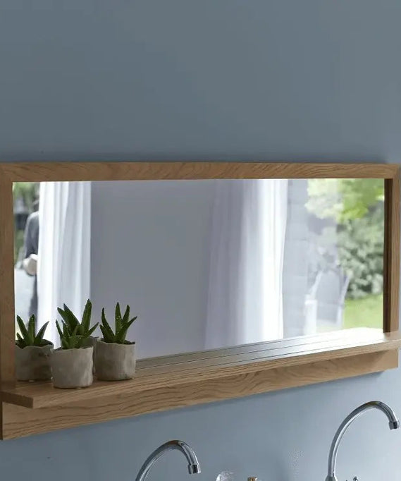 مرايا مزودة برف خشب موسكي 120*12*70 سم - ROD44 - Homix