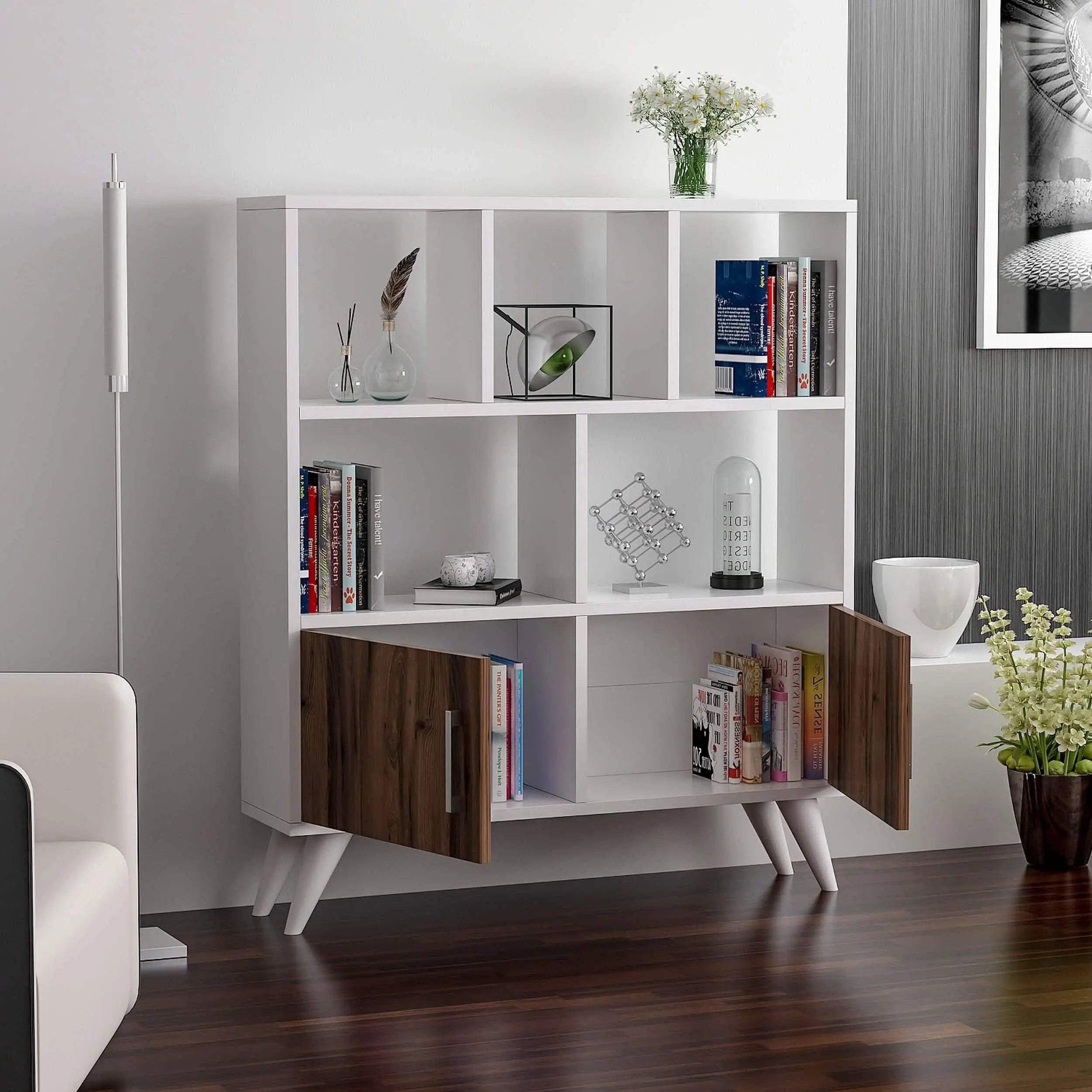 تسوق الأن من هومكس  وحدة تخزين خشبية 120*30*135 سم - ROD341 بأفضل سعر وأفضل جودة 