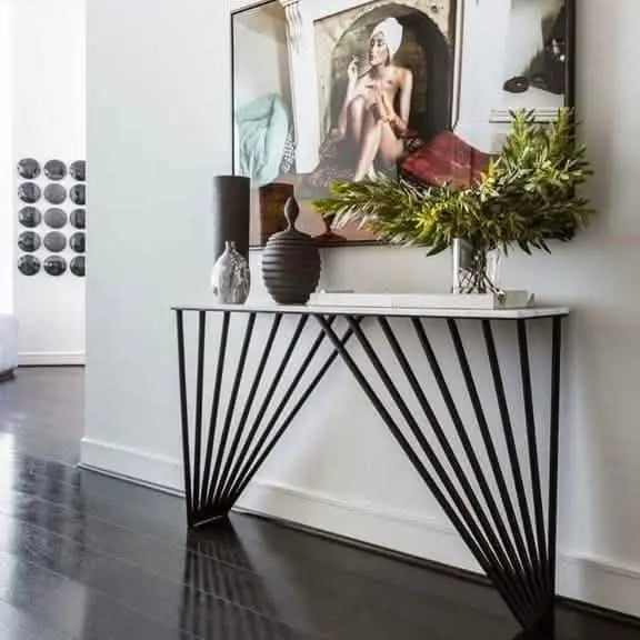 NArt97 - Metal console with marble top