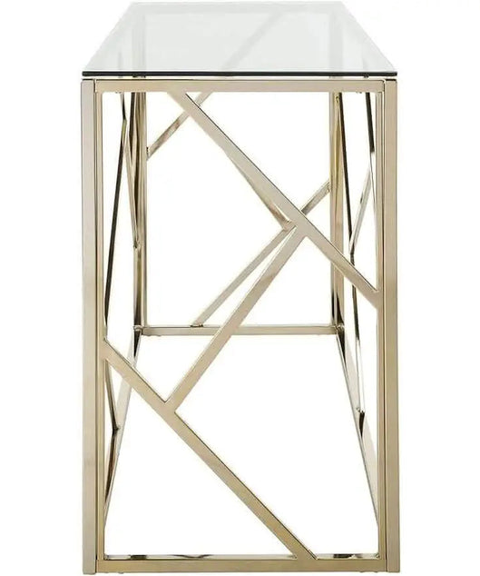 NArt49 - كونسول معدن بسطح زجاج