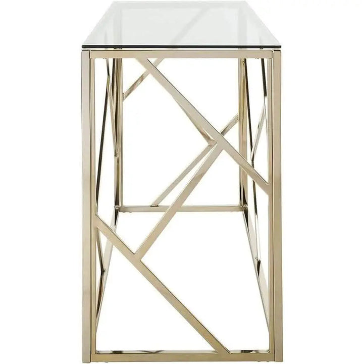 NArt49 - Metal console with glass top