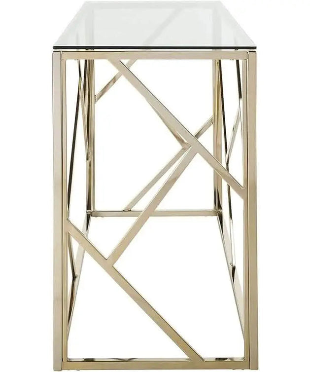 NArt49 - Metal console with glass top