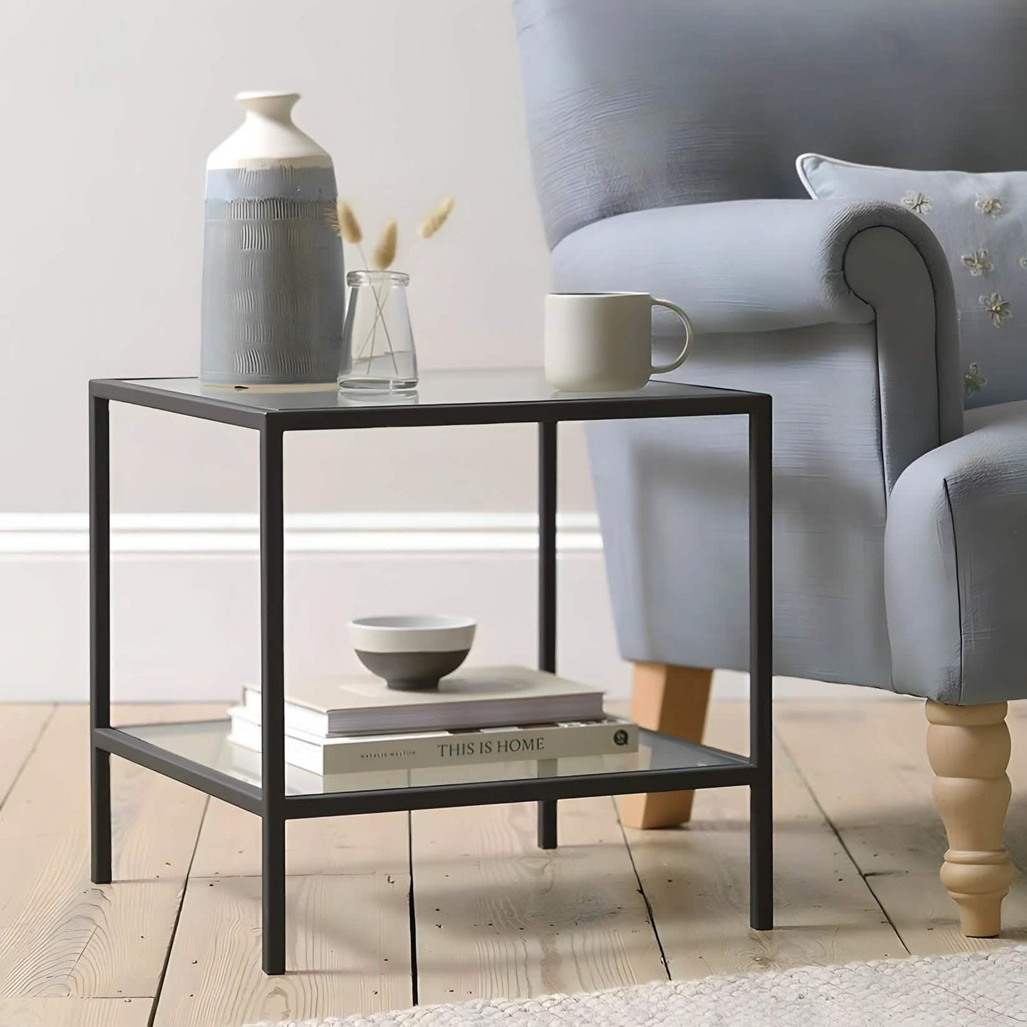 NArt195 - Glass Side Table