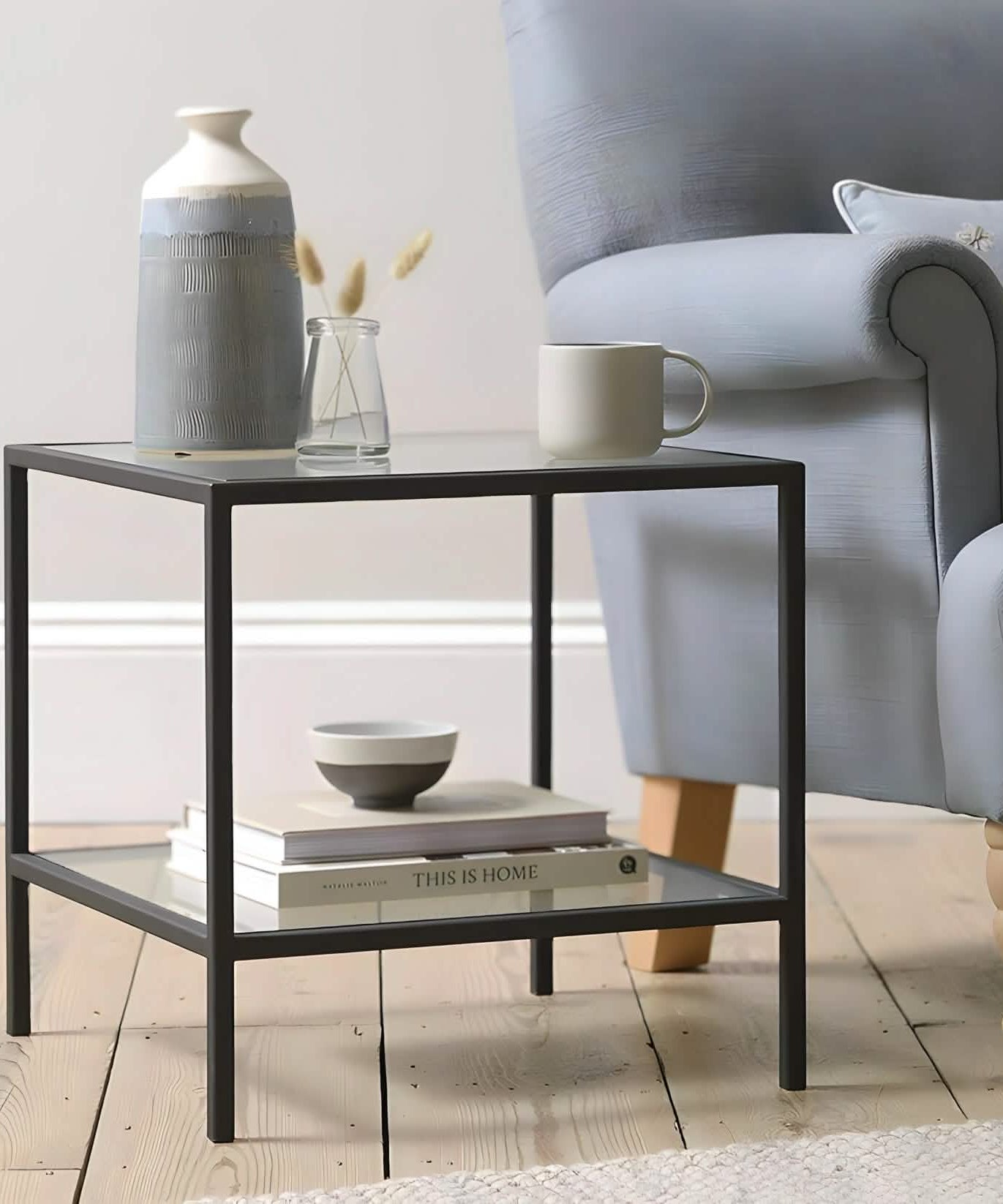 NArt195 - ترابيزة جانبية زجاج