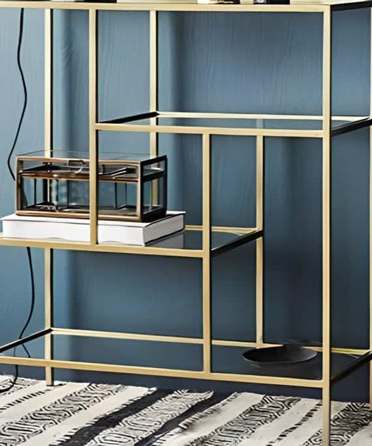 NArt151 - وحدة أرفف معدن و زجاج