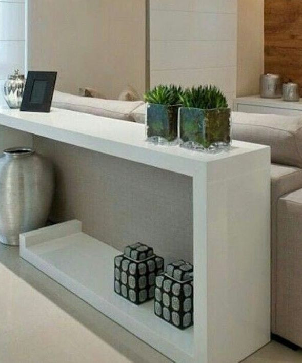 Natural Suede Wood Console - ART.W.AW1039